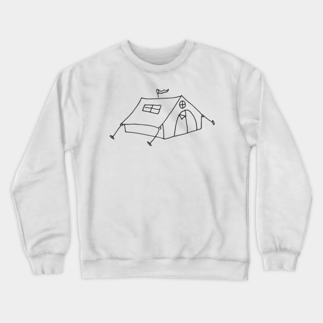 Hand drawn Camping Outdoor Tent Crewneck Sweatshirt by Islanr